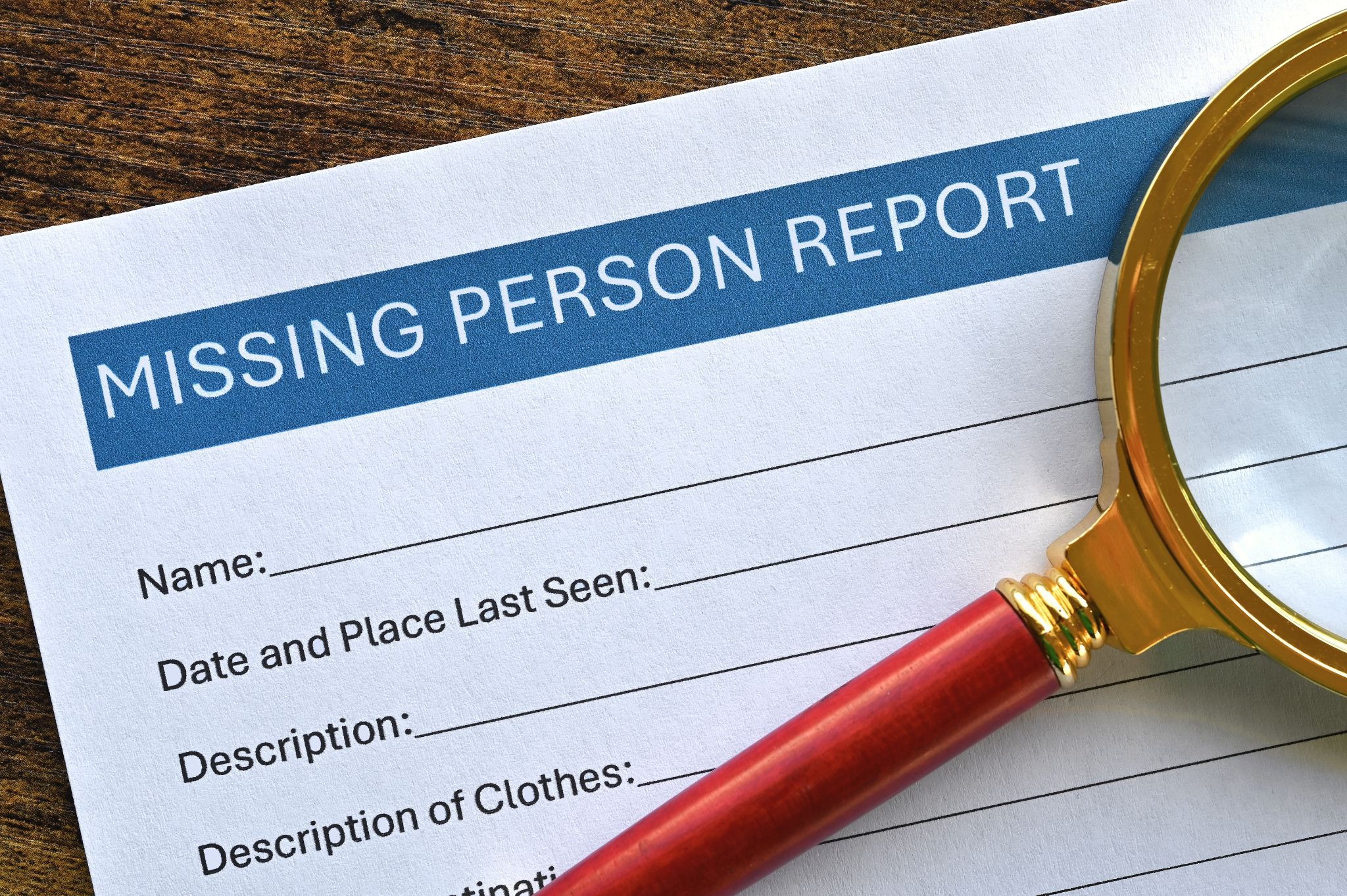 What is the process used to investigate missing persons cases?